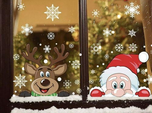 Large kids christmas window - large,