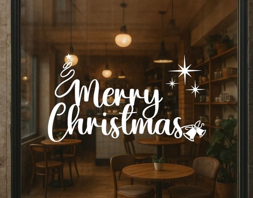 Merry christmas shop window - christmas,