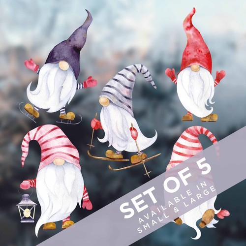 Set christmas gonk window - set,