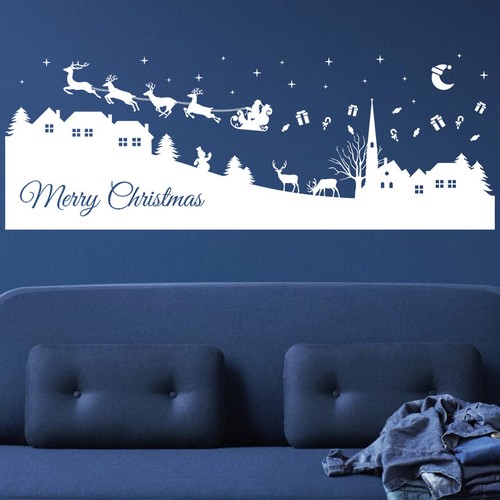 Flying santa landscape - santa,