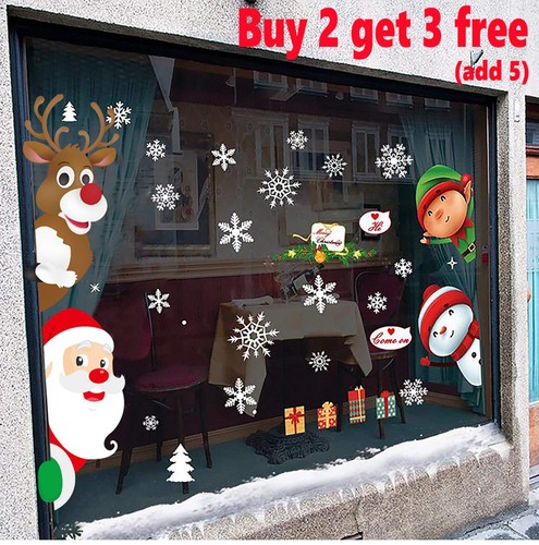 Large kids christmas window - large,