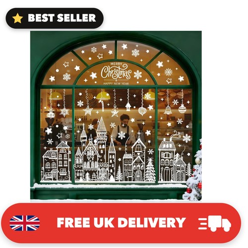 Large festive window clings - window,