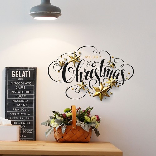 Christmas window stickers - 3d,