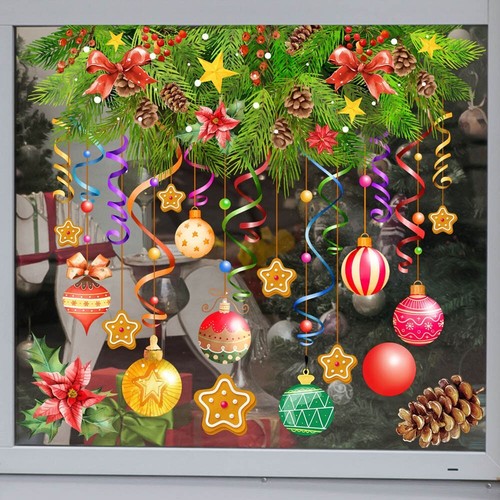 Christmas stars balls decals - christmas,