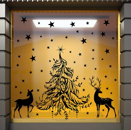 Christmas window decoration - christmas,