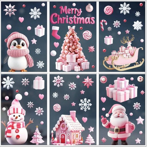 Christmas window stickers cute - christmas,