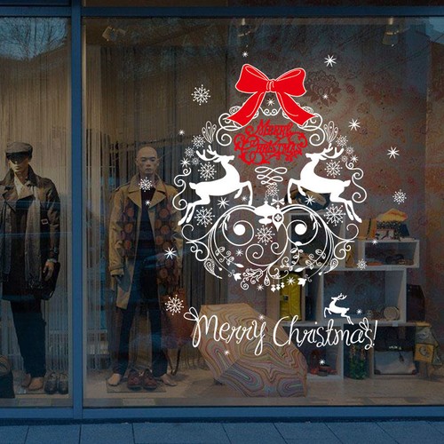 Large merry christmas window - large,