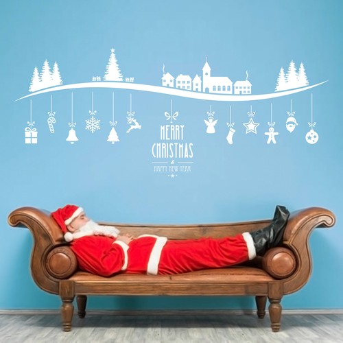 Merry christmas home - christmas, wall