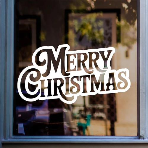 Bold merry christmas outline - merry,