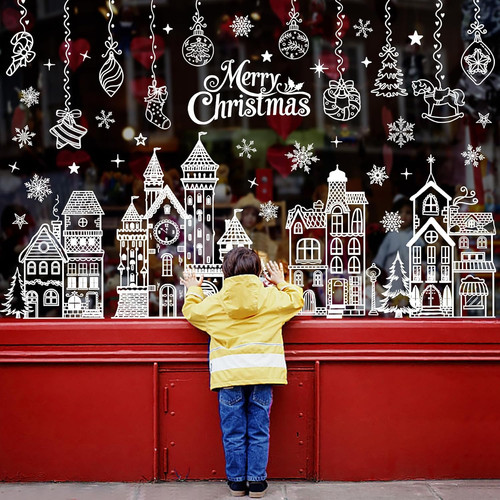 White christmas window - white,