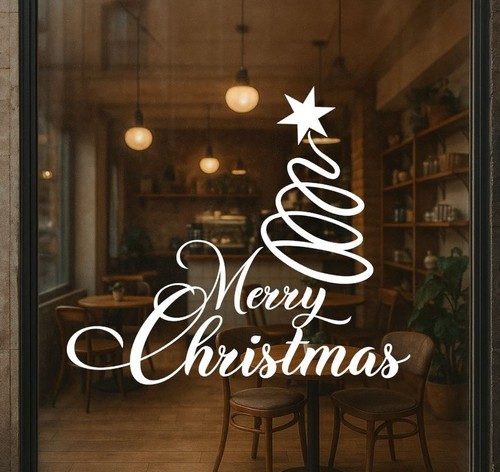 Merry christmas shop window - christmas,