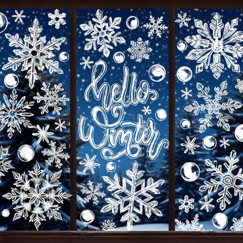 Christmas window stickers 4 - christmas, stickers,