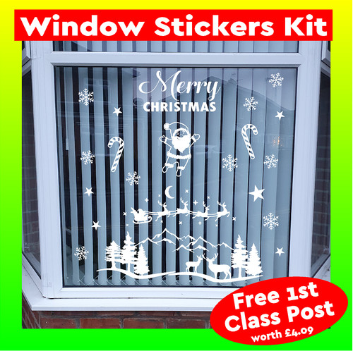Christmas window stickers xmas - christmas,