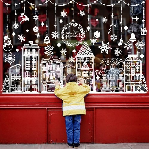 White christmas window - white,