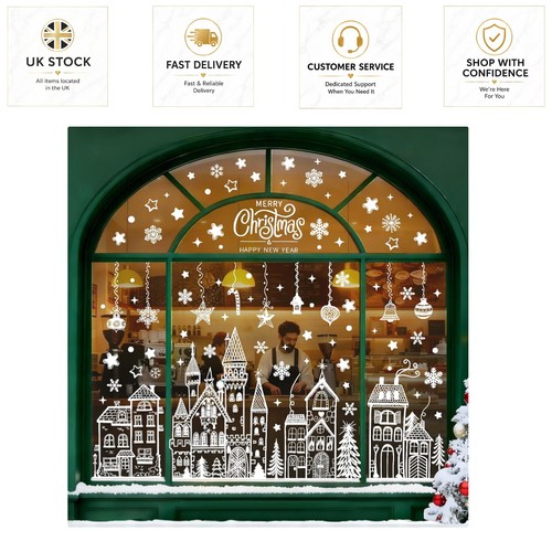 Large festive window clings - large,