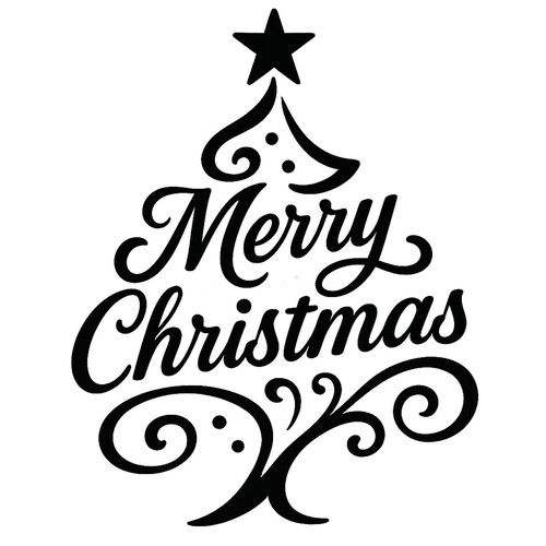 Christmas tree vinyl - christmas,