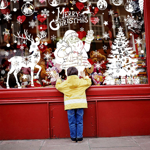 163 pcs large christmas - 163, window