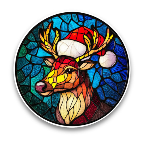 Large reindeer santa - large,