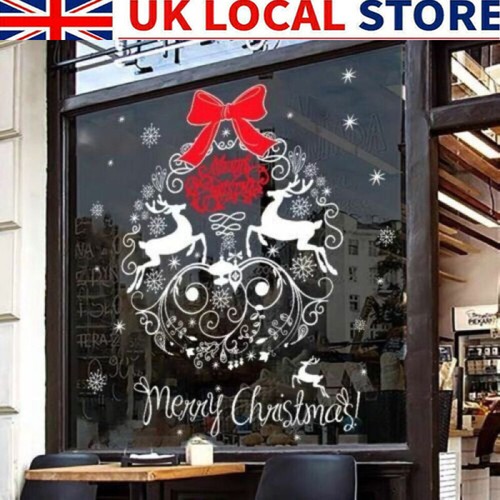 Large merry christmas window - christmas,