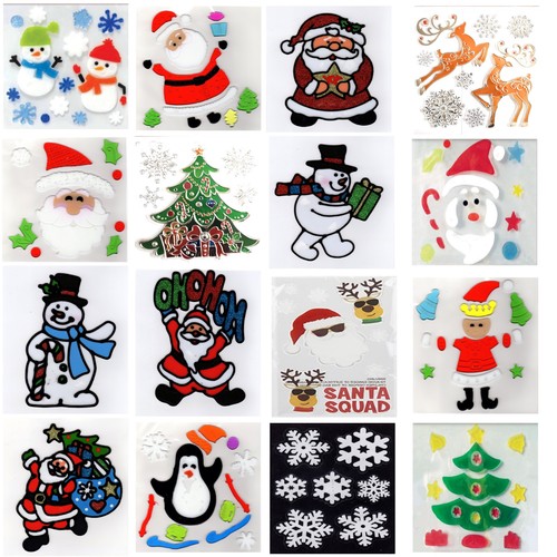 Christmas window stickers - christmas, xmas