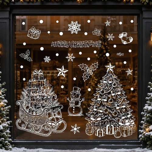 Christmas window stickers - christmas,