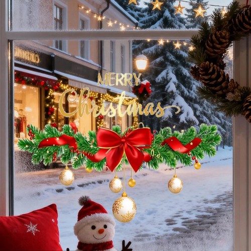 Christmas window sticker large - christmas,