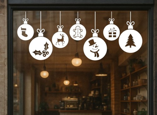 Christmas bauble window - christmas,